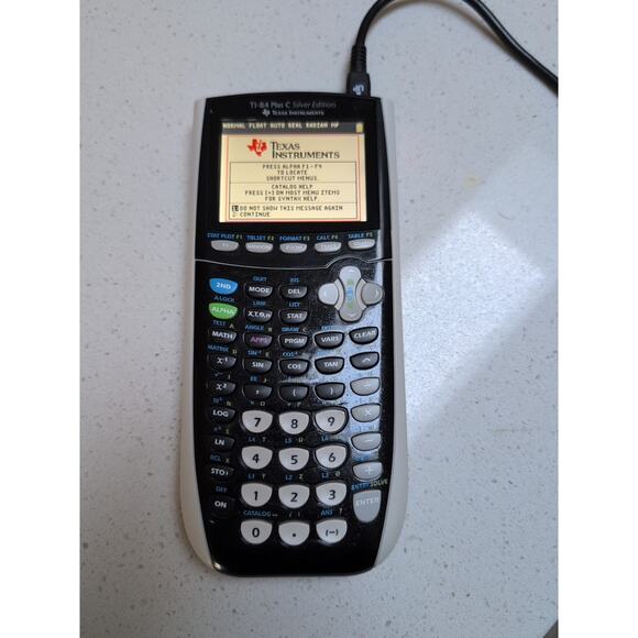 Texas Instruments TI-84 Plus C Silver Edition Graphing Calculator K-0413A White - Picture 1 of 6